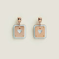 18K As De Celine White Hermes Earrings